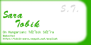 sara tobik business card