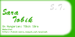 sara tobik business card